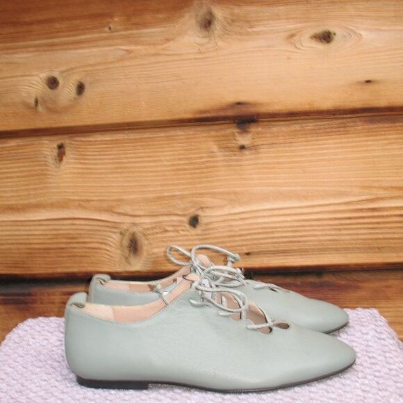 MNG Mango Womens 6 Green Lace Up Shoes - Picture 3 of 10